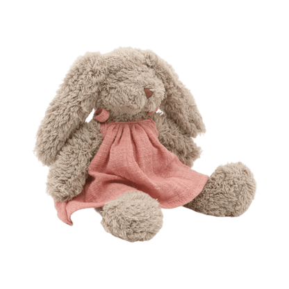 Nana Huchy Baby Girl Honey Bunny with a Dusty Pink Dress personalise with an embroidered name