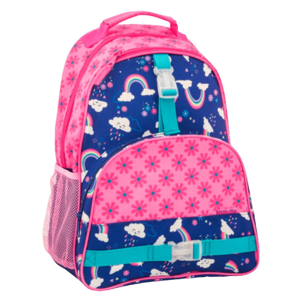 Rainbow print Stephen Joseph Kids or children backpack personalised with embroidery name