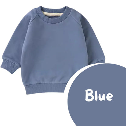blue baby and toddler crewneck jumper