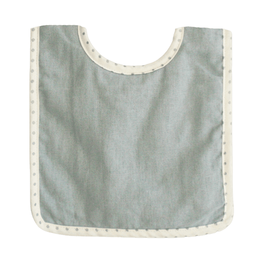 Grey newborn baby bib personalise name with embroidery