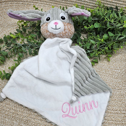 Bubblegum Bunny Personalised Name Cubby Comforter