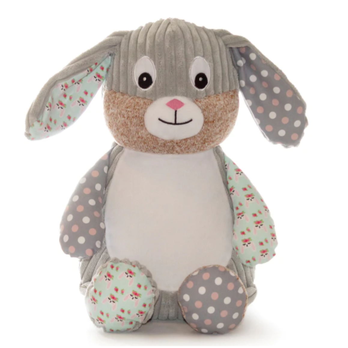 Chic bunny cubby teddy easter personalised