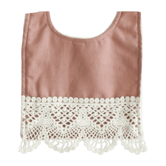 Dusty Pink Alimrose Erin Newborn Baby Bibs Media personalise newborn name with embroidery