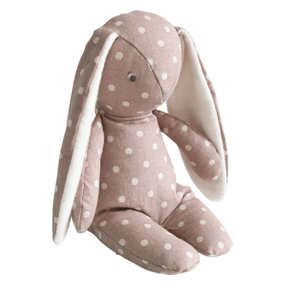 Dusty Pink Spotty Personalised Alimrose Floppy Bunny