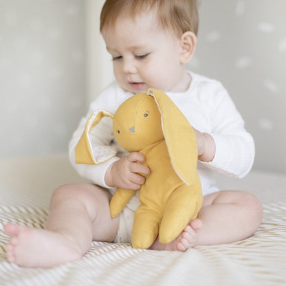 Mustard Linen Personalised Alimrose Floppy Bunny