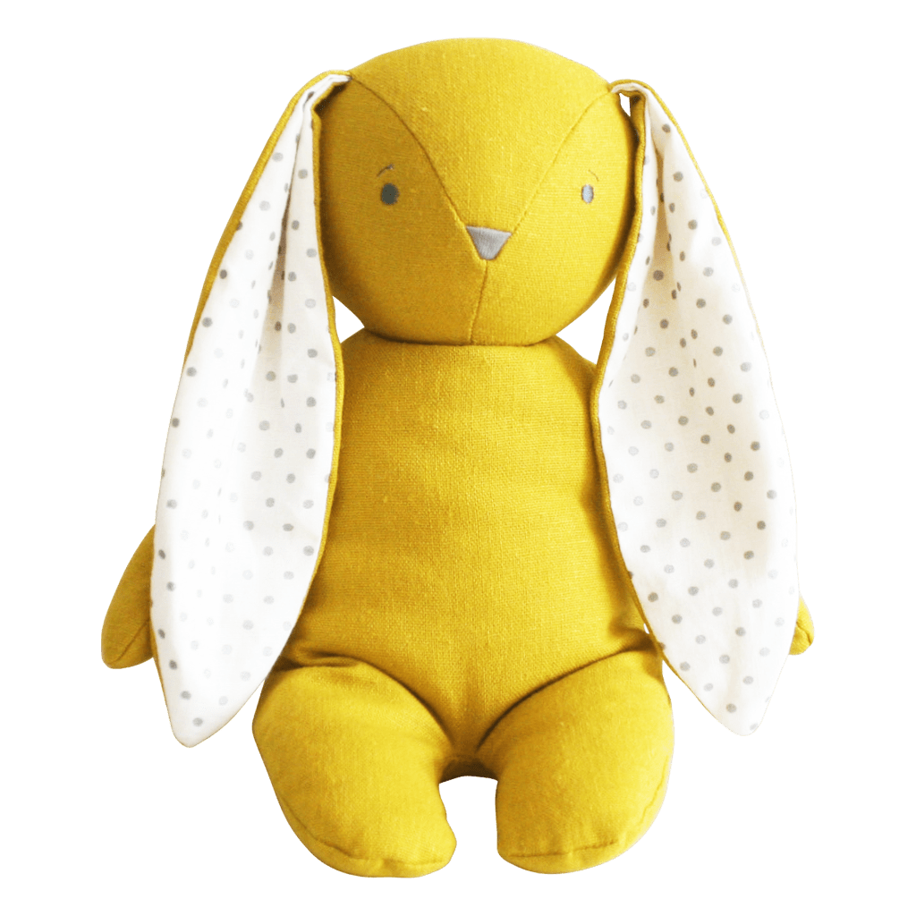 Mustard Linen Personalised Alimrose Floppy Bunny