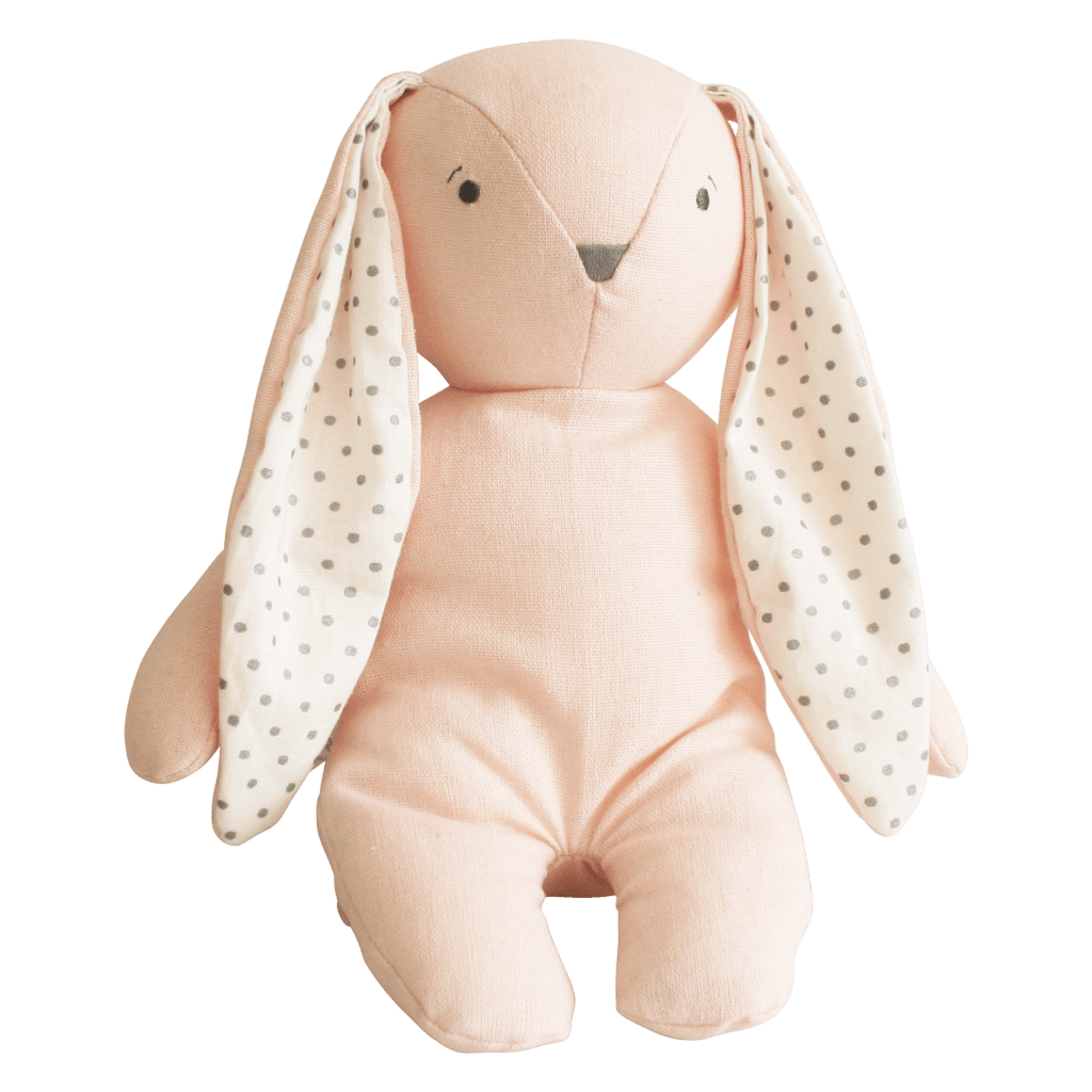 Pink Linen Personalised Alimrose Floppy Bunny