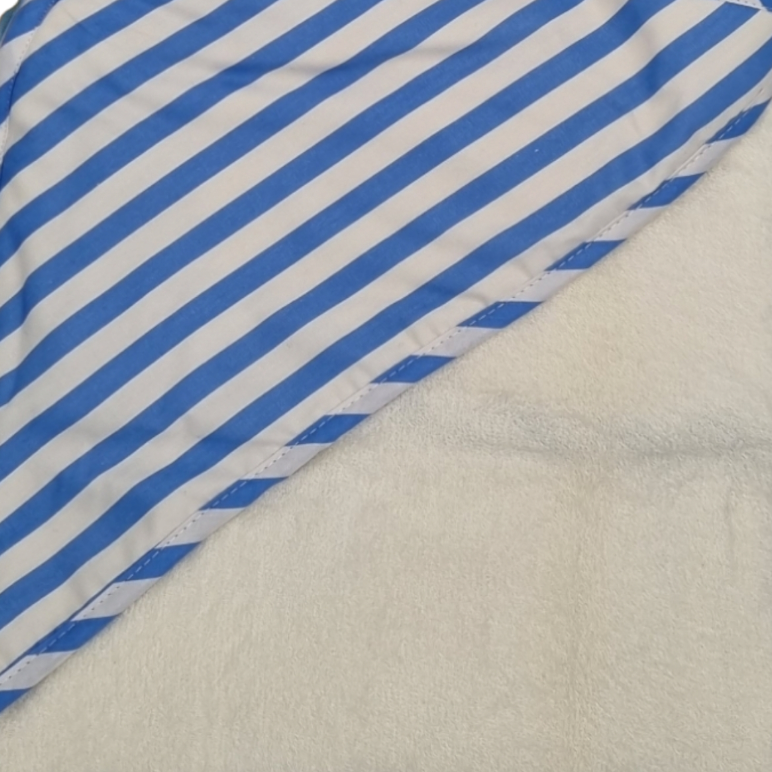 Blue Stripe Personalised ES Kids Hooded Bath Towels