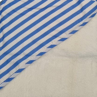 Blue Stripe Personalised ES Kids Hooded Bath Towels