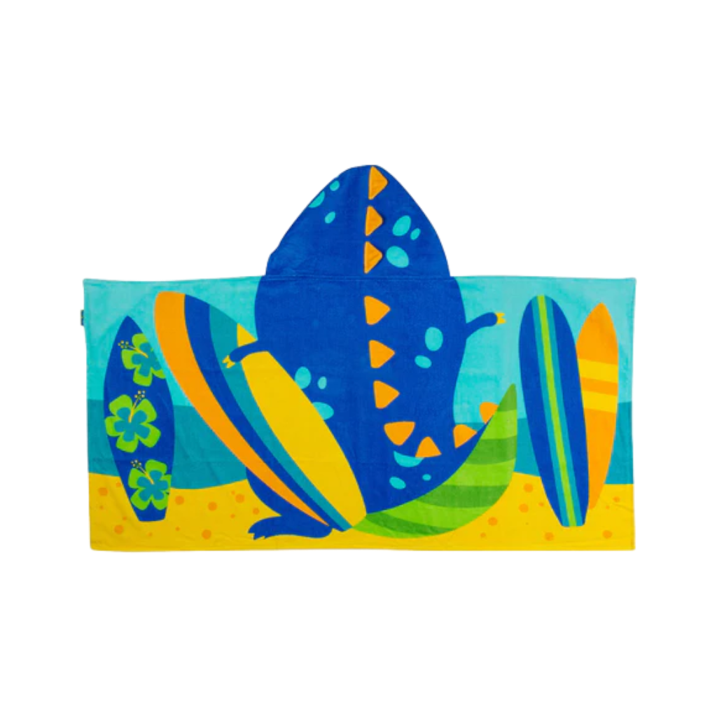 Dinosaur Personalised Hooded Beach Towels personalise kids name with embroidery