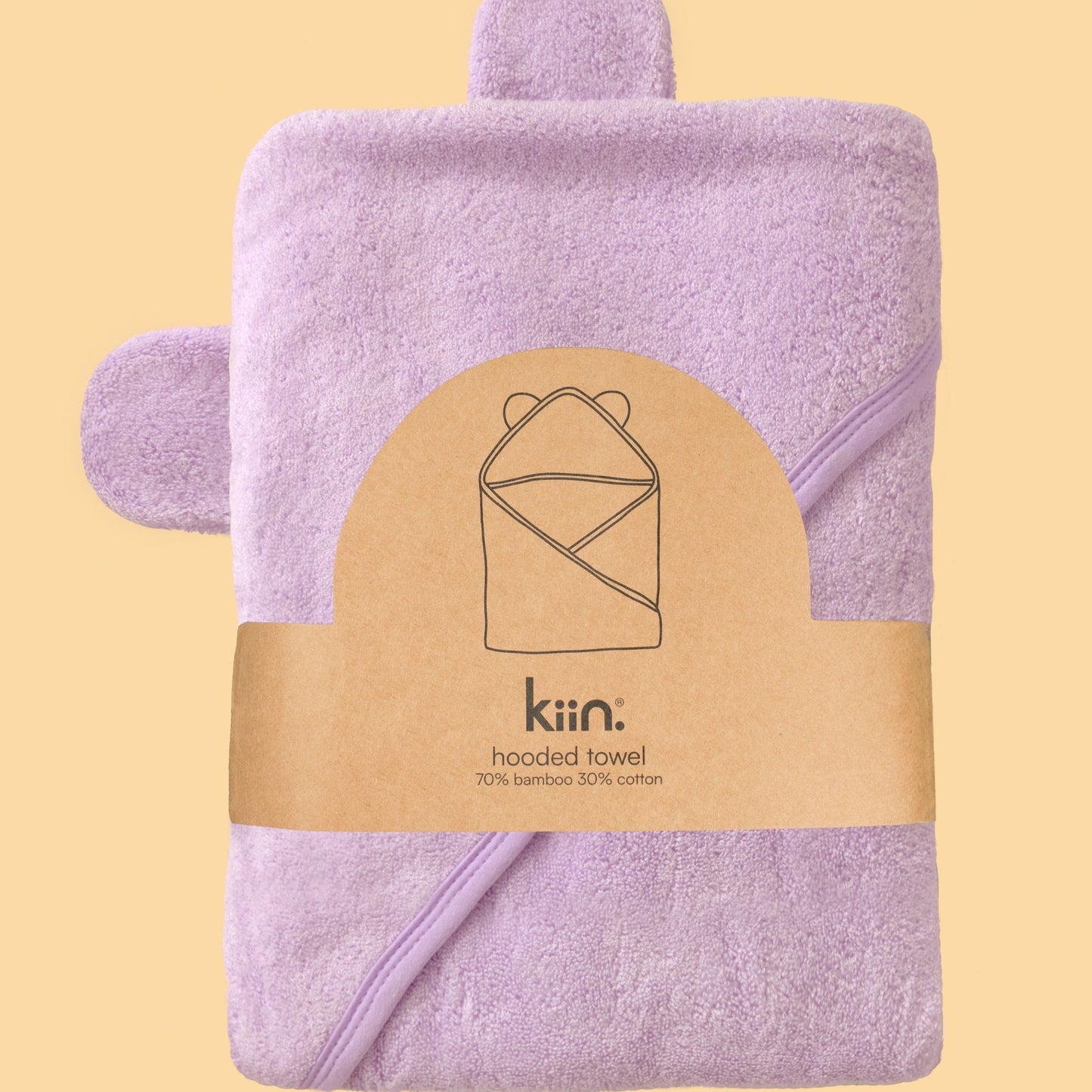 Kiin Baby Hooded Towel - Lilac