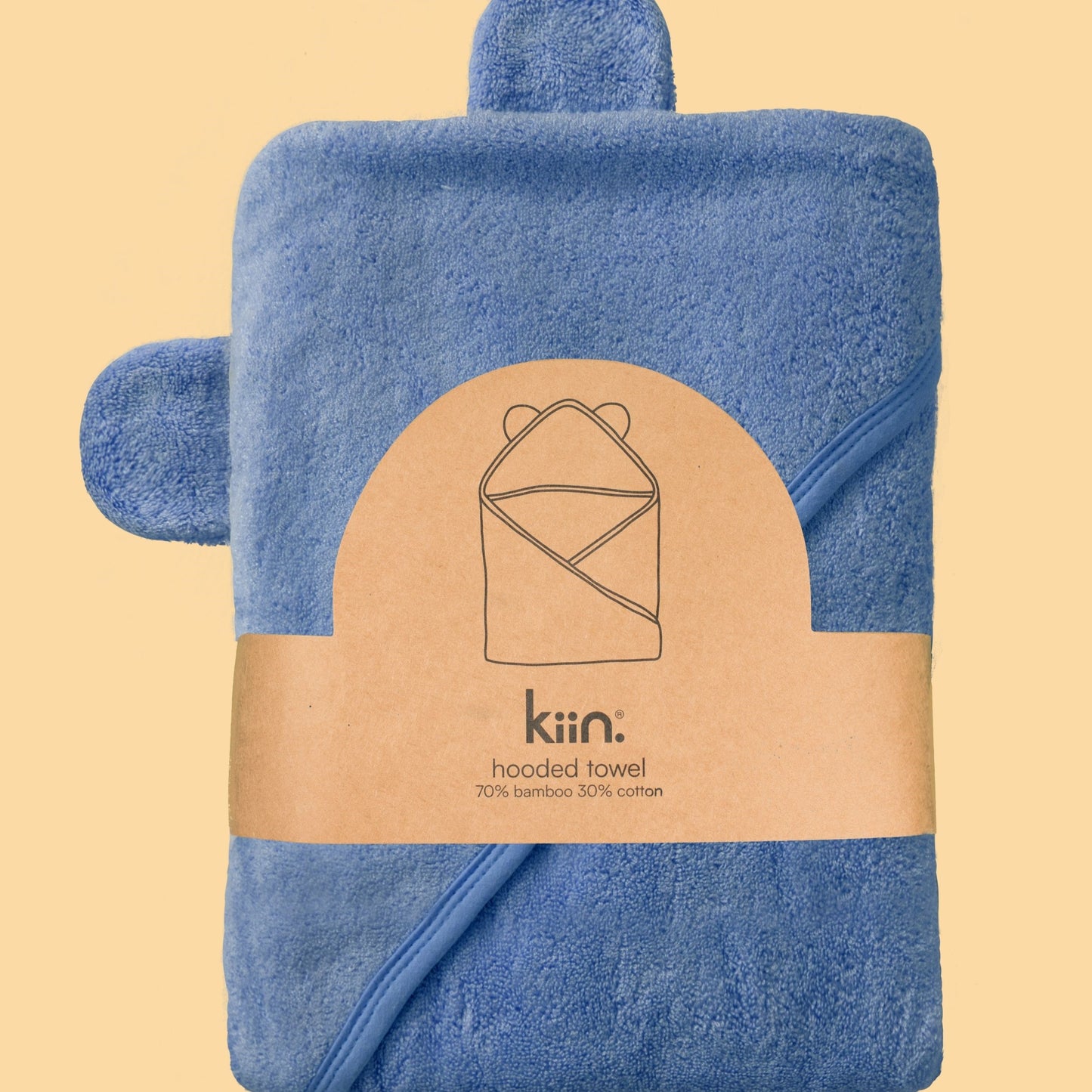 Ocean Blue Personalised Kiin Baby Hooded Bath Towels