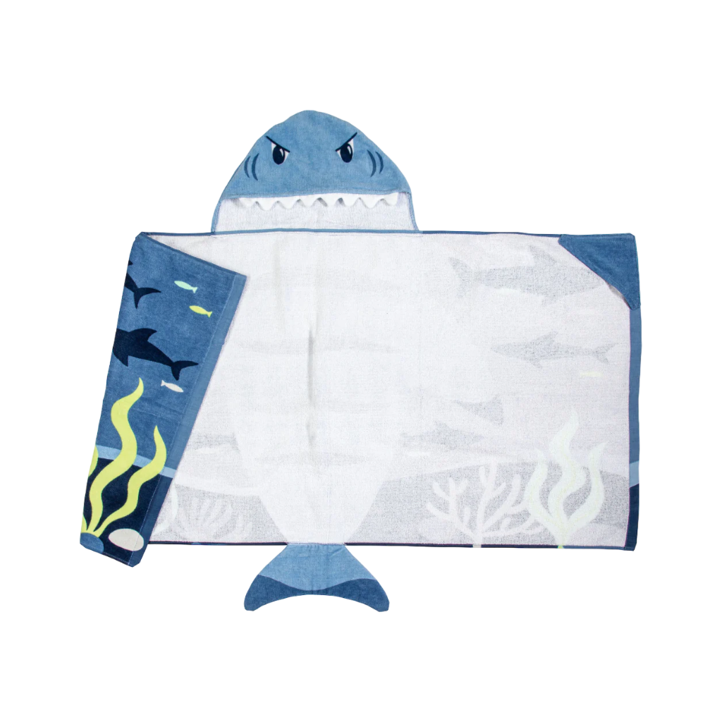 Shark Personalised Hooded Beach Towels