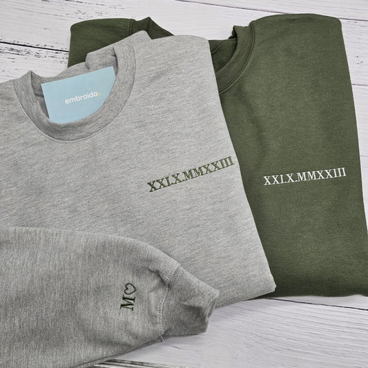 Personalised Roman Numeral Sweater