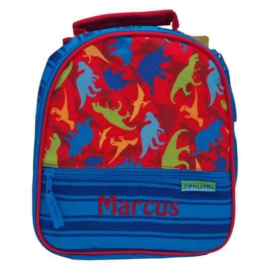 dinosaur lunchbox pal personalise child name with embroidery 