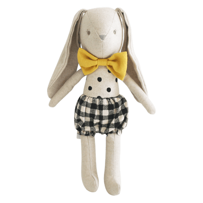 Alimrose mini baby boy black check bunny