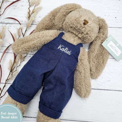 Navy Blue honey easter bunny personalised with name embroidery