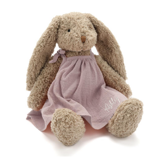 Lilac honey bunny easter gift personalised with embroidery
