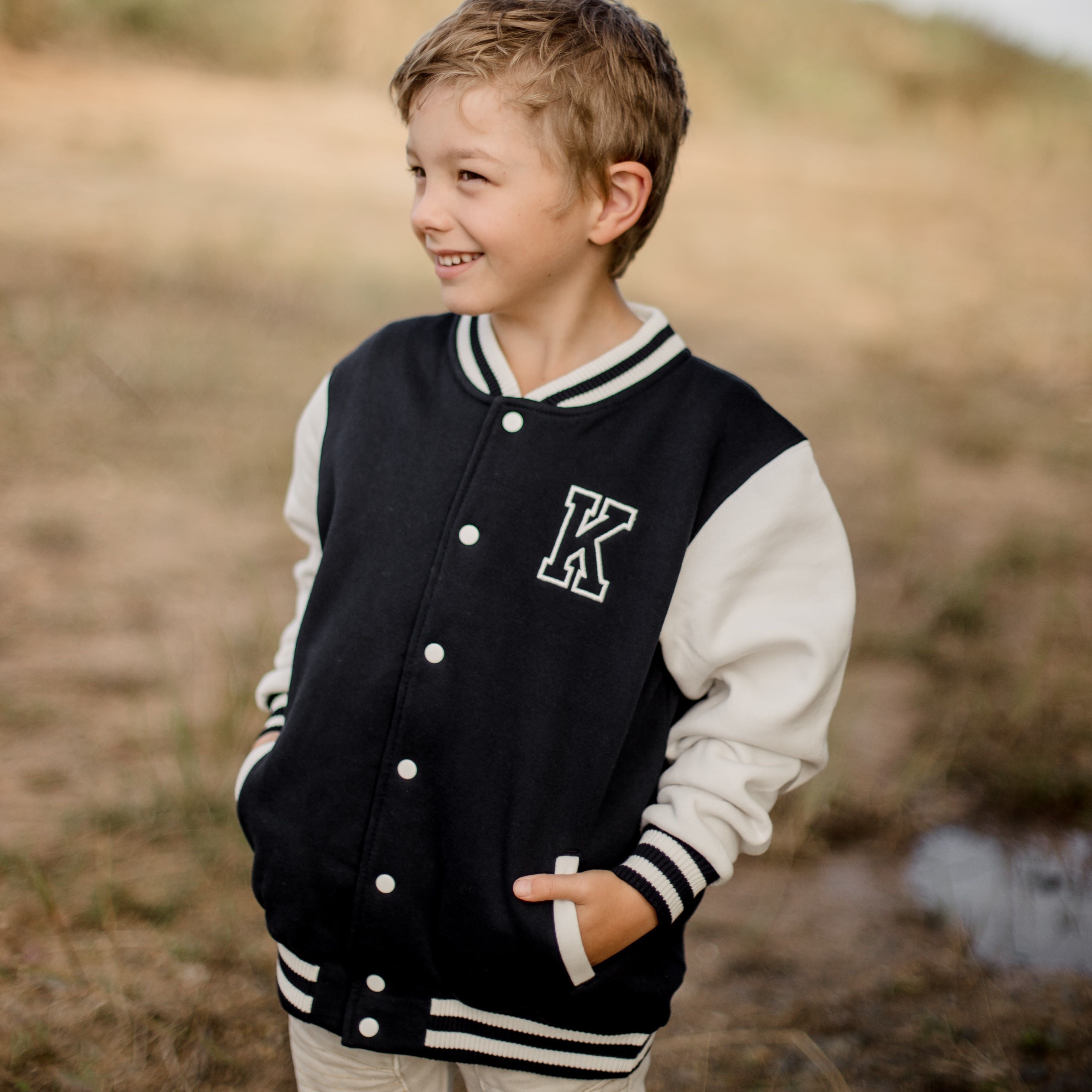 Baby Kids Personalised Varsity Jackets Embroida