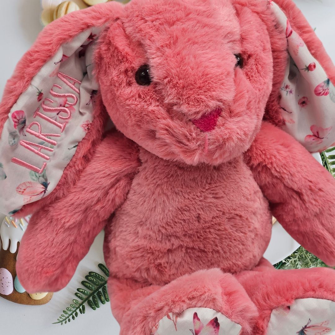 Personalised Blush Pink Easter Bunny
