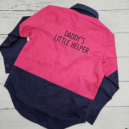 Pink Navy Hi Vis Personalised with Embroidery