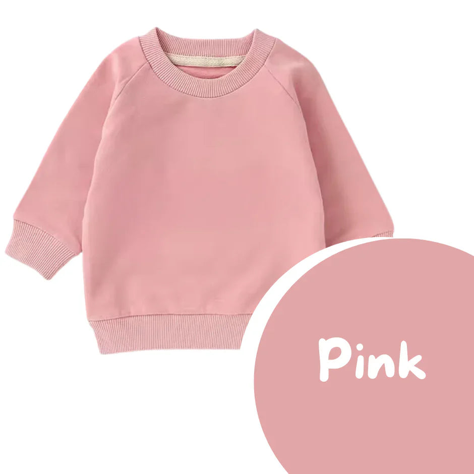 pink baby and toddler crewneck jumper