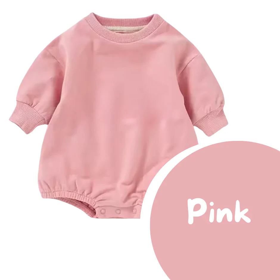 Pink Romper that can be personalised with baby or child name embroidery