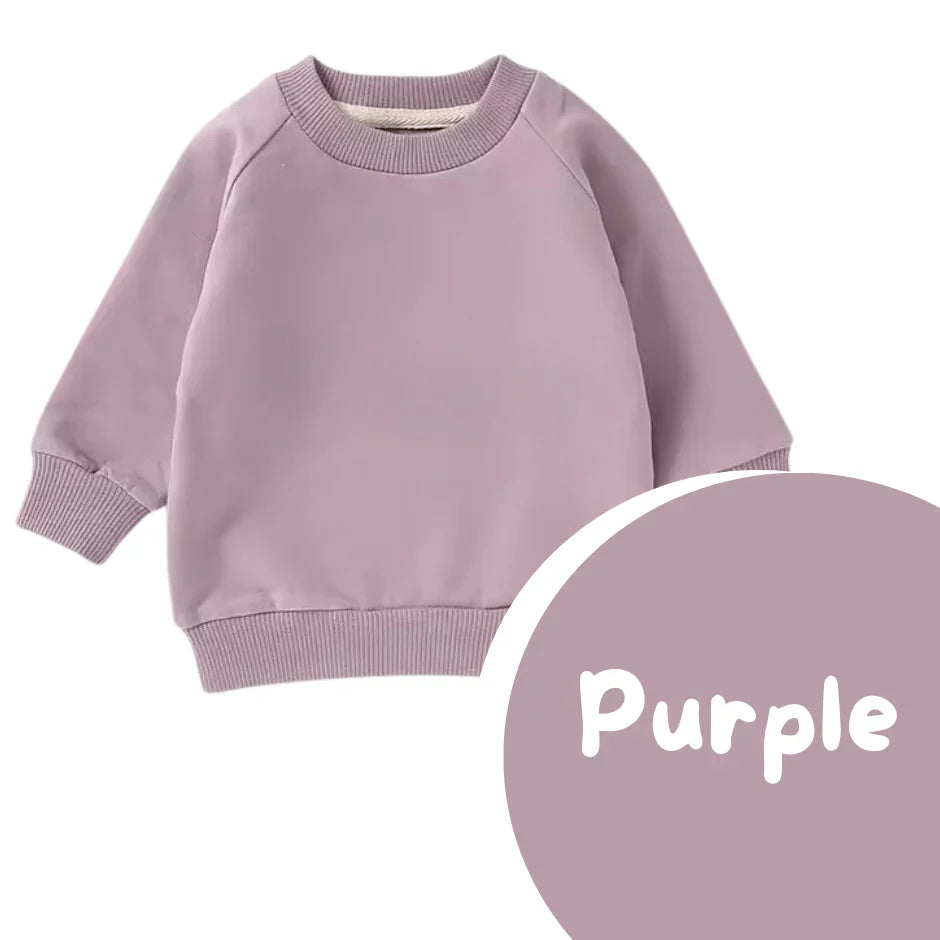 purple baby and toddler crewneck jumper