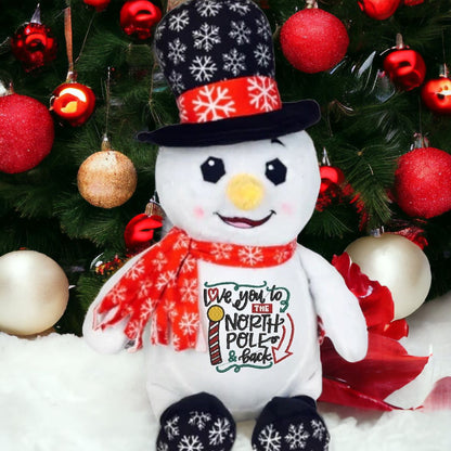 snowman teddy 1st christmas embroidered with child or baby name