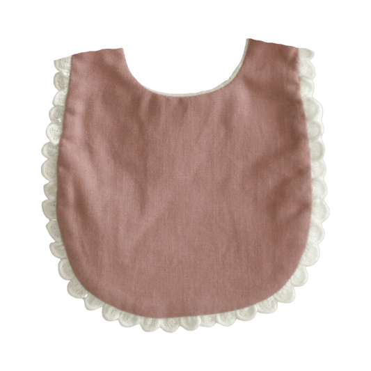 Dusty Pink Alimrose Sophie Newborn Baby Bibs personalise with embroidery