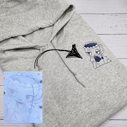 Kids Drawing Embroidered Sweatshirts