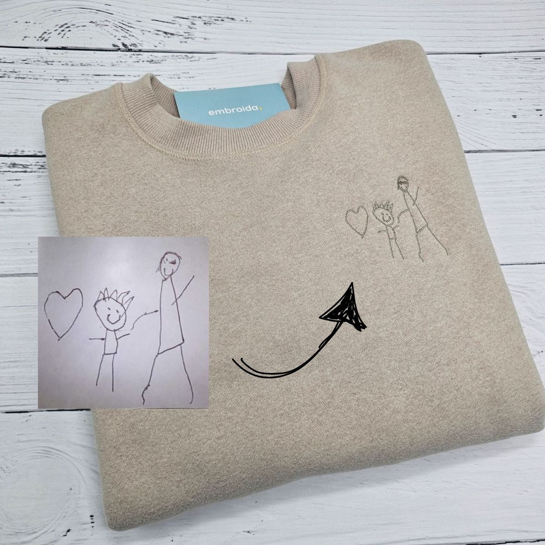 Kids Drawing Embroidered Sweatshirts