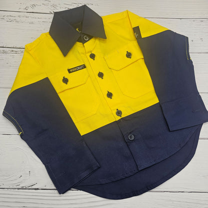 Yellow Navy Hi Vis Personalised with Embroidery